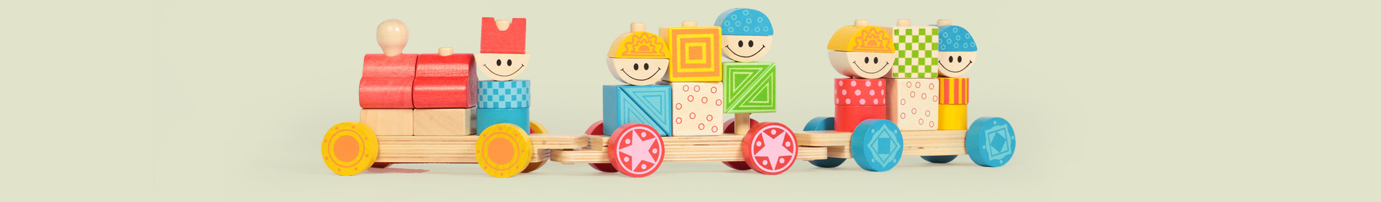 Wooden train for children