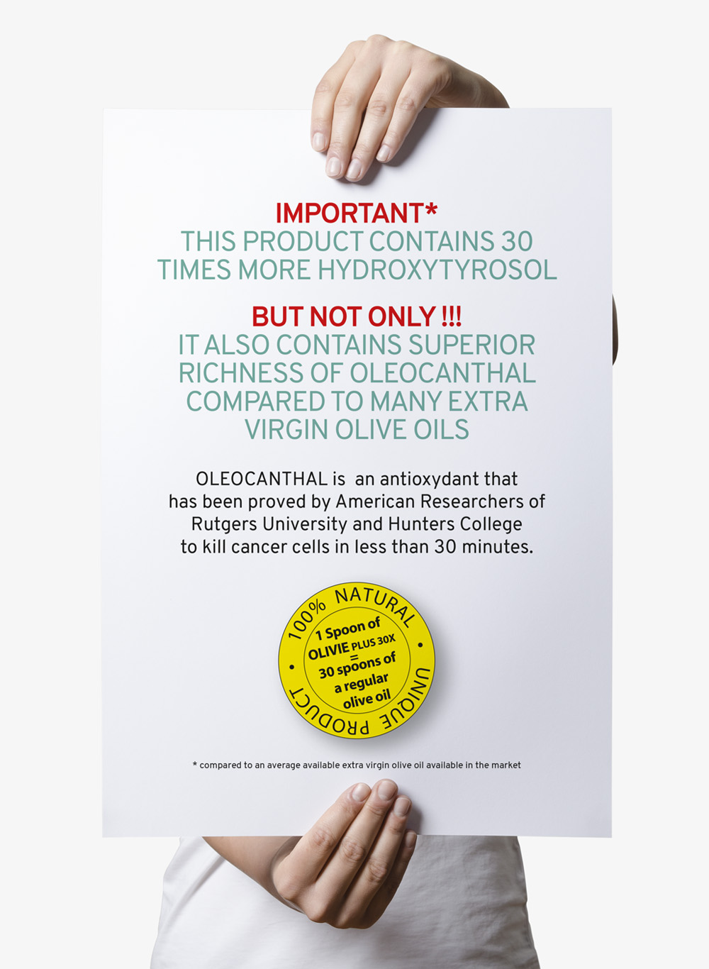 OLIVIE Plus 30X oleocanthal display