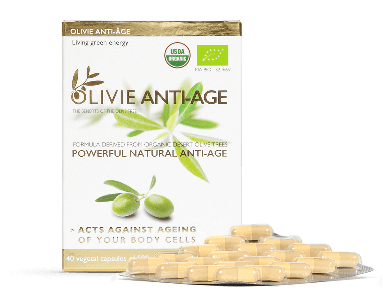 OLIVIE ANTI-AGE is organic and promotes active rejuvenation of your body cells.
