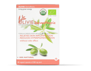 OLIVIE DERMAPSORIA, gélules bio pour réduire l'inflammation cutanée, riches en polyphénols, pour le psoriasis, l'eczéma, l'acné.