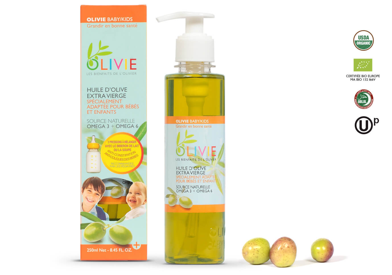 Olivie Baby Kids Est Une Huile D Olive Extra Vierge Bio Pour Les Plus Petits