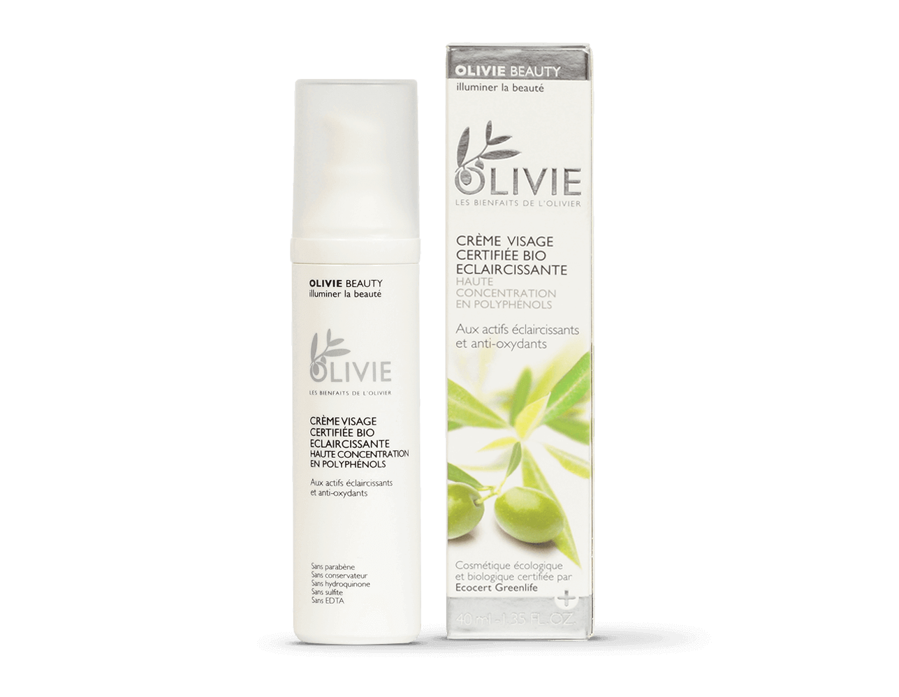 OLIVIE BEAUTY est la crème visage ultime certifiée BIO à haute concentration en polyphénols.