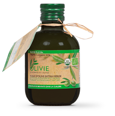 OLIVIE PLUS 30X est l'huile d'olive Bio recommandée par le Professeur Henri Joyeux, 30x riche polyphénols.